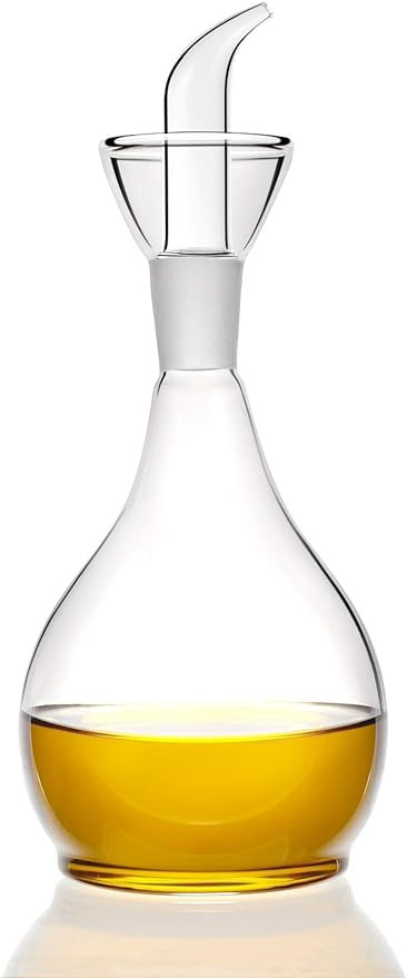 HAIZEEN 13ounce/ 380 ml Clear Glass Olive Oil Dispenser Bottle - Oil & Vinegar Cruet with Pourers... | Amazon (US)