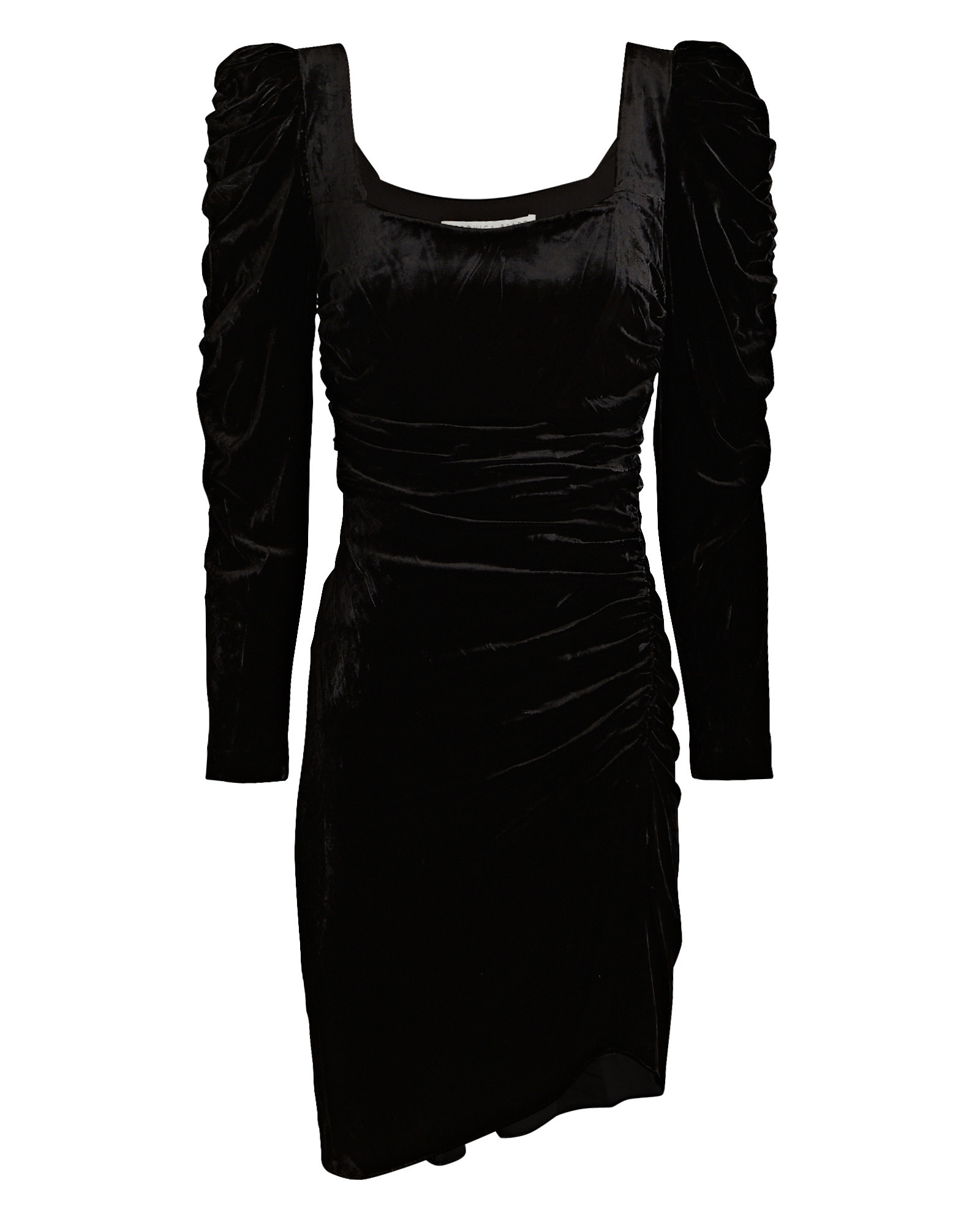 Toki Asymmetric Ruched Velvet Dress | INTERMIX