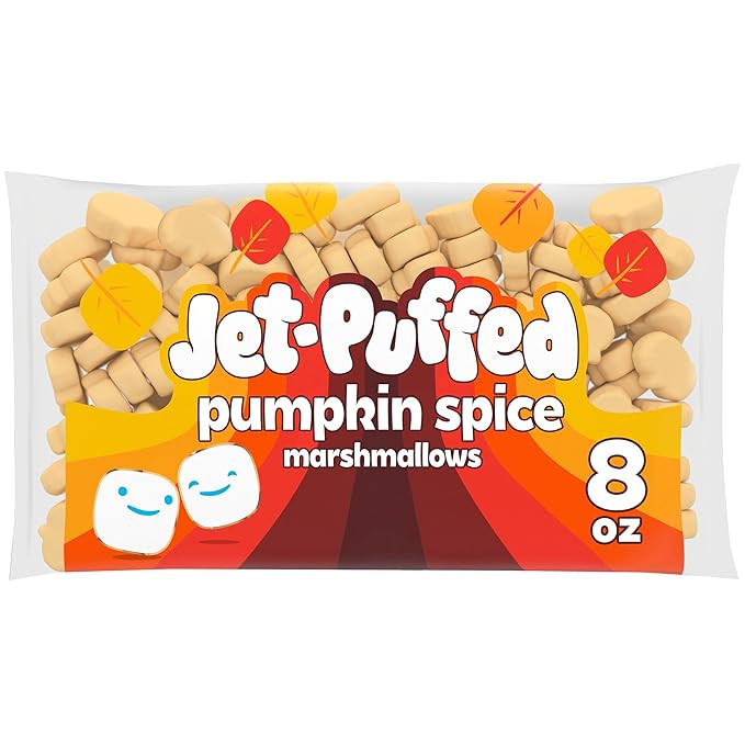 Jet-Puffed Pumpkin Spice Pumpkin-shaped Marshmallows, 8 oz. Bag | Amazon (US)