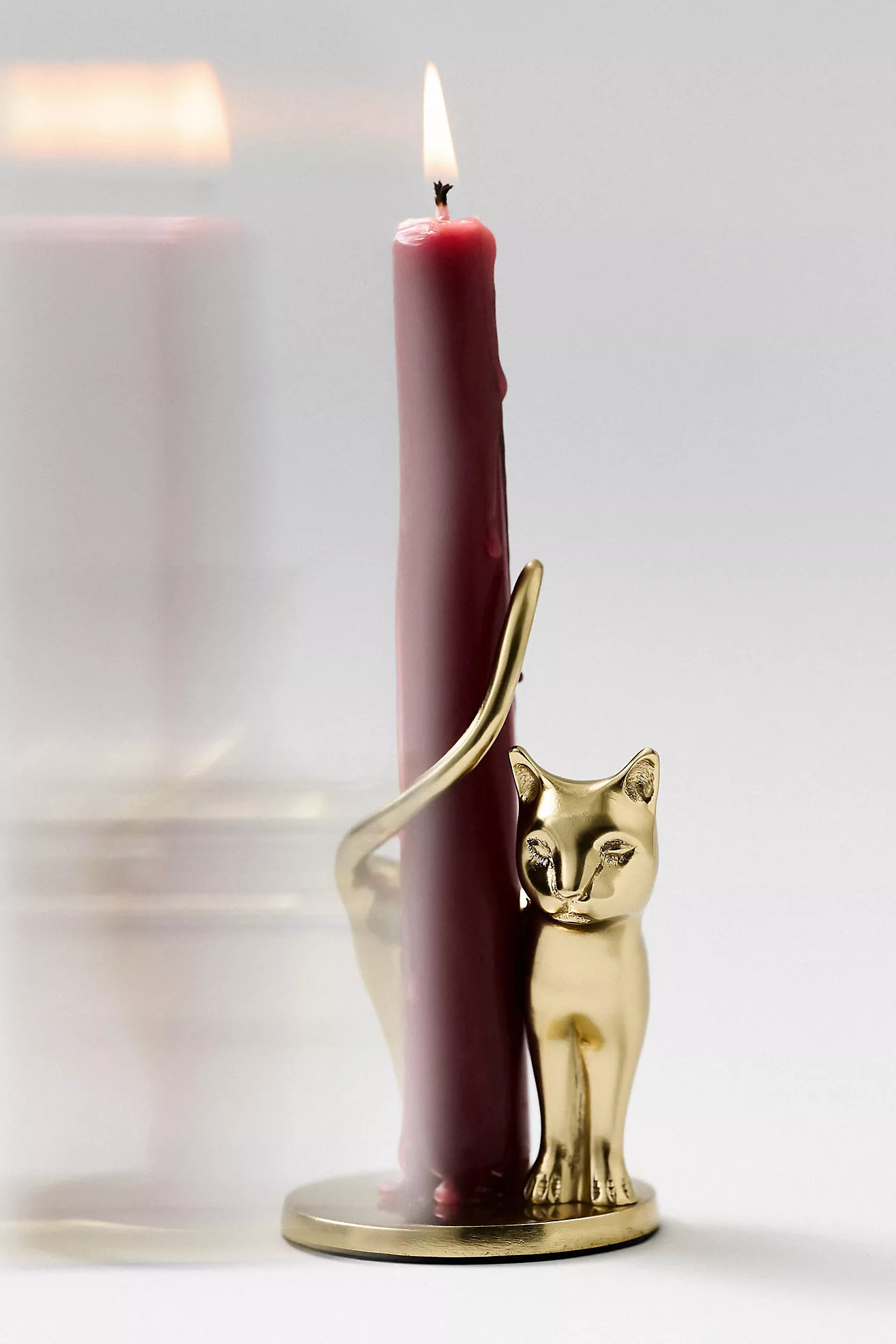 Gold Cat Candleholder | Anthropologie (US)