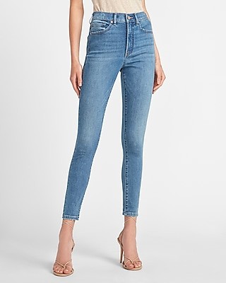High Waisted Medium Wash Skinny Jeans | Express
