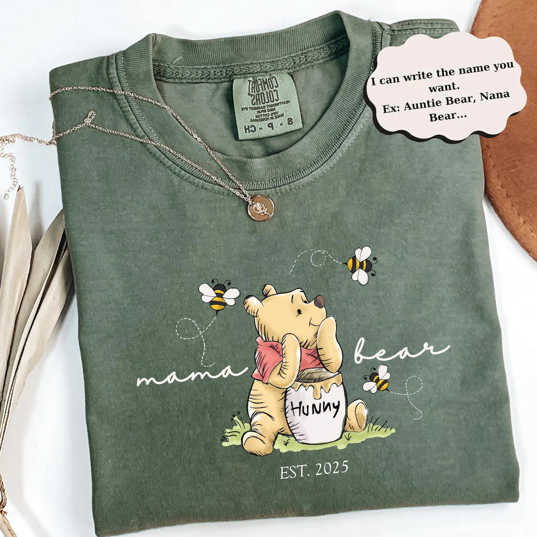 Comfort Colors® Custom Mama Bear Shirt, Grandma Bear T-shirt, Auntie Bear Shirt, Mother's Day T-... | Etsy ROW