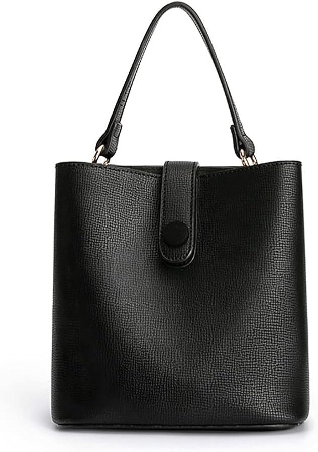 TIJN Tote Bag for Women, Mini Bucket Crossbody Top-Handle Vegan Leather Small Sized Retro Handbag... | Amazon (US)