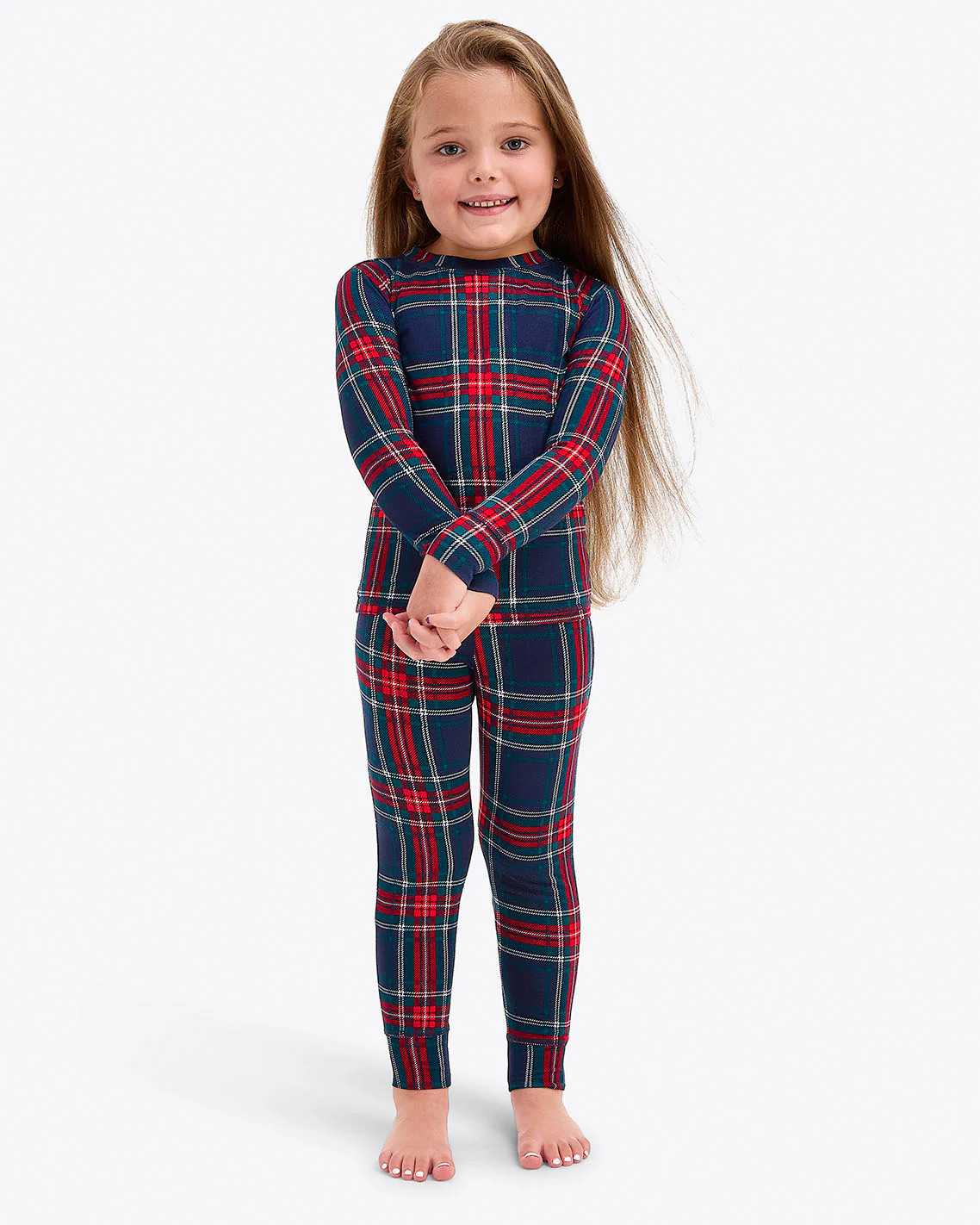 Kids Crewneck Pajama Set in Georgia Plaid | Draper James (US)