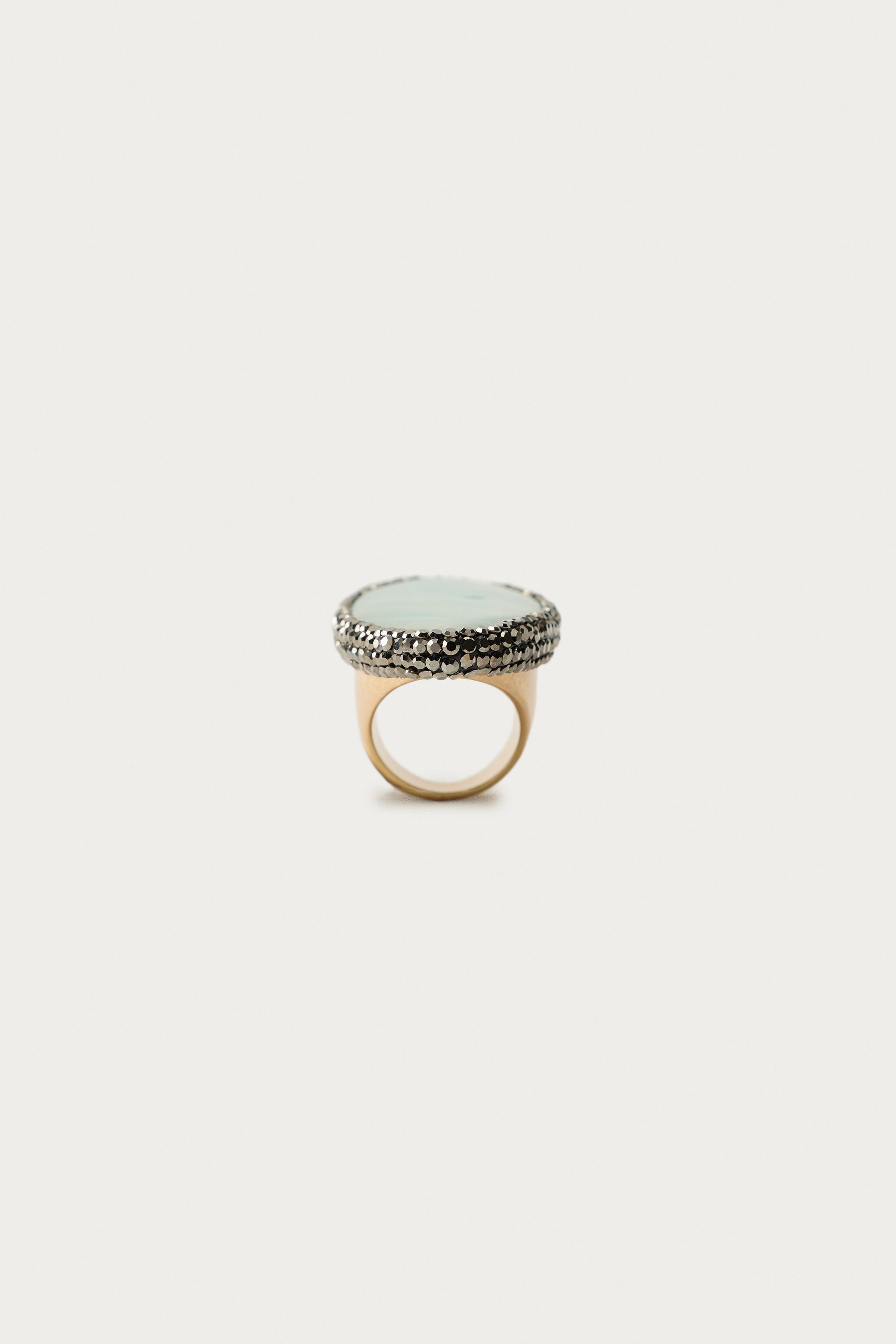 MARISA BERENSON X ZARA SHINY STONE MAXI RING | Zara US