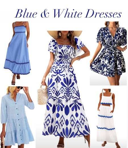 Blue and white dresses, summer dress, maxi dress, amazon find

#LTKMidsize #LTKU #LTKSeasonal