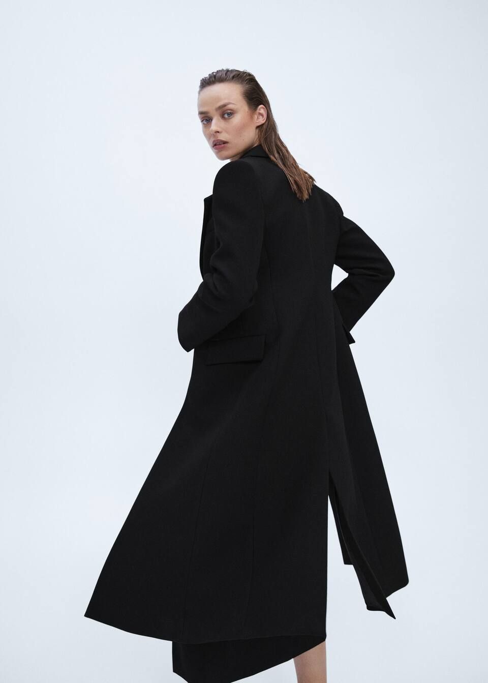 Lapels structured coat -  Women | Mango United Kingdom | MANGO (UK)