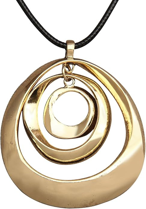 Leather Necklace for Women Long Boho Necklace Bohemian Choker Vintage Necklace Braided Boho Jewel... | Amazon (US)