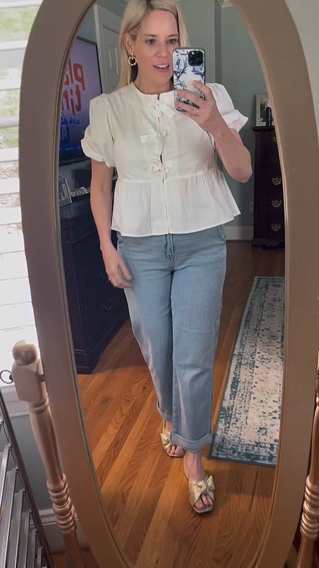 Prepoy15 for 15% off my carpenter jeans, cropped jeans, peplum top, puff sleeve top, cotton blouse, tie front top, white top


#LTKFindsUnder100 #LTKFindsUnder50 #LTKOver40