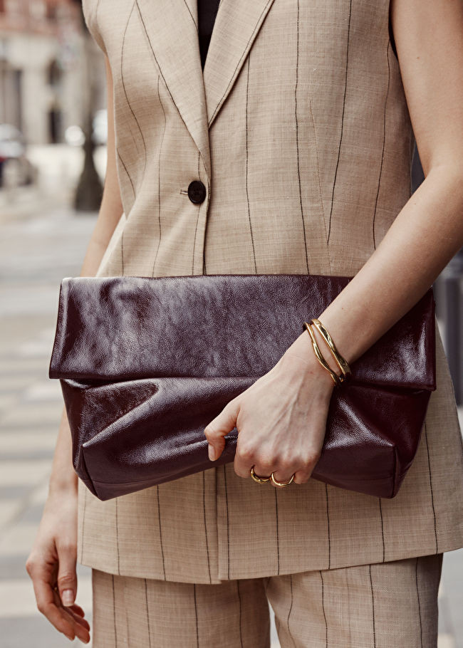 Folded Patent-Leather Clutch | & Other Stories (EU + UK)