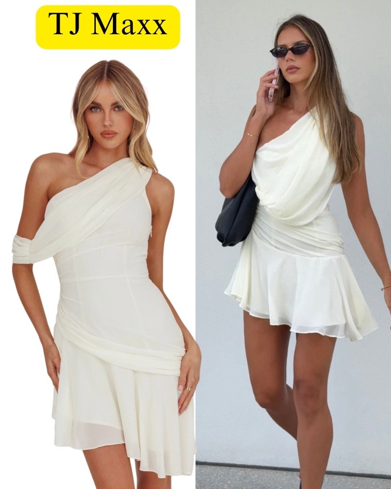 This dress is only $19.99!!! White off the shoulder dress on sale at TJ Maxx! Date night, spring, summer, outfit idea.

#LTKootd #LTKSaleAlert #LTKMothersDay