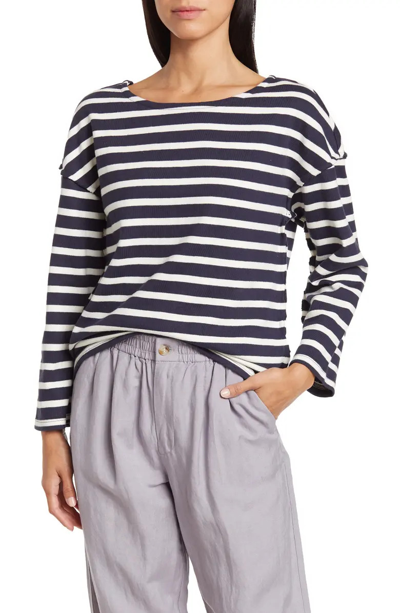 Madewell Falon Stripe Round Neck Long Sleeve Top | Nordstromrack | Nordstrom Rack