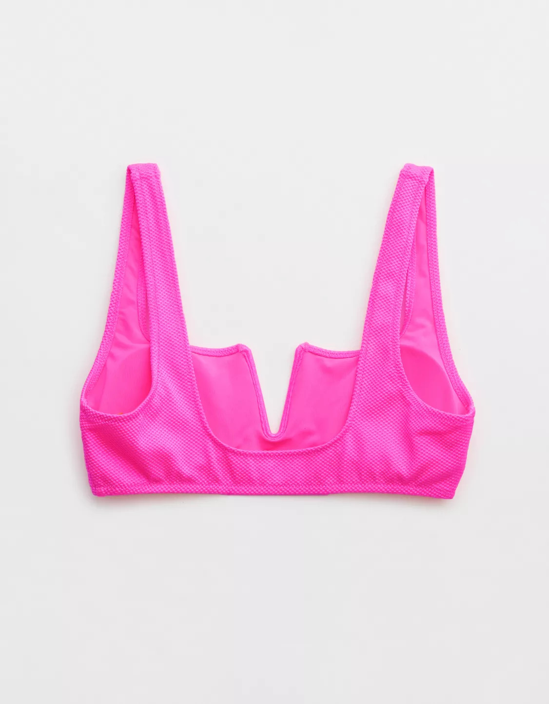 Aerie Shine Pique V Wire Scoop Bikini Top | American Eagle Outfitters (US & CA)