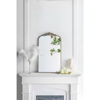24 in. W x 41.70 in. H Classic Design Gold Mirror with and Baroque Inspired Frame TOUTD865 - The ... | The Home Depot