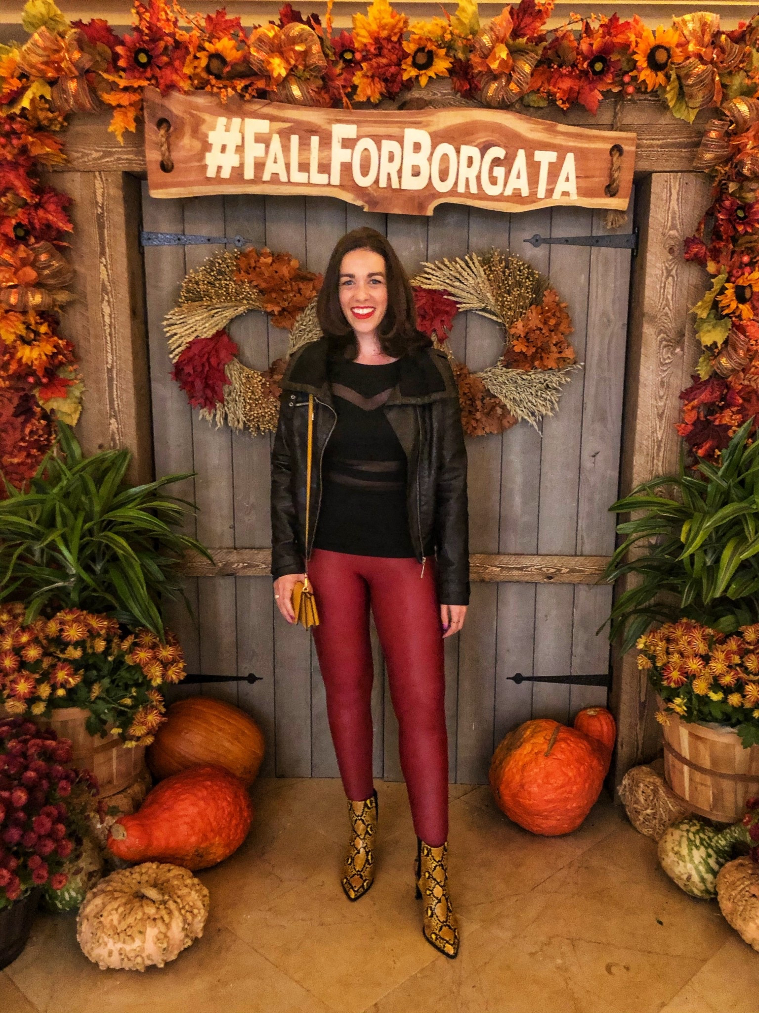 Black mesh top (small). Red faux leather leggings (small). Yellow snakeskin boots (8.5). Black faux leather jacket (4/small). #top #blacktop #meshtop #leggings #fauxleatherleggings #redleggings #boots #snakeskinboots #yellowboots #jacket #leatherjacket #blackjacket #fauxleatherjacket 
Fall Outfits 
Boots 

#LTKStyleTip #LTKFindsUnder100 #LTKSeasonal