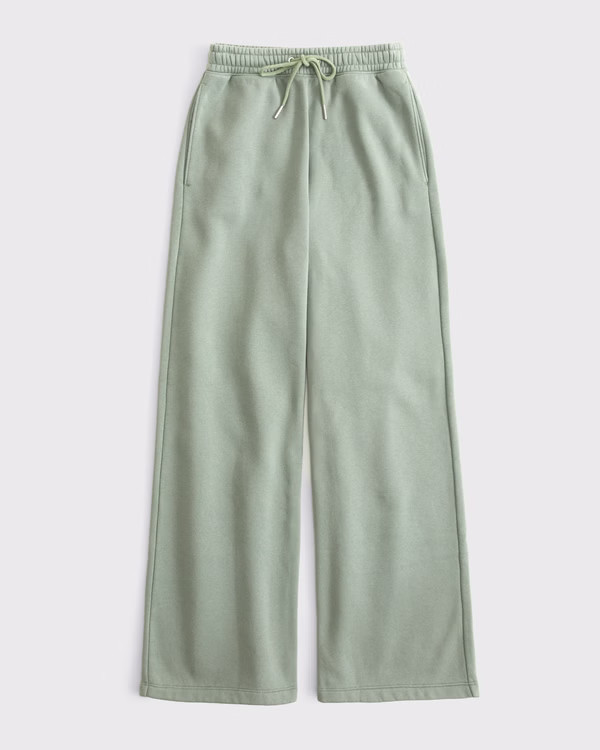 Women's High Rise Sunday Wide Leg Sweatpant | Women's | Abercrombie.com | Abercrombie & Fitch (US)