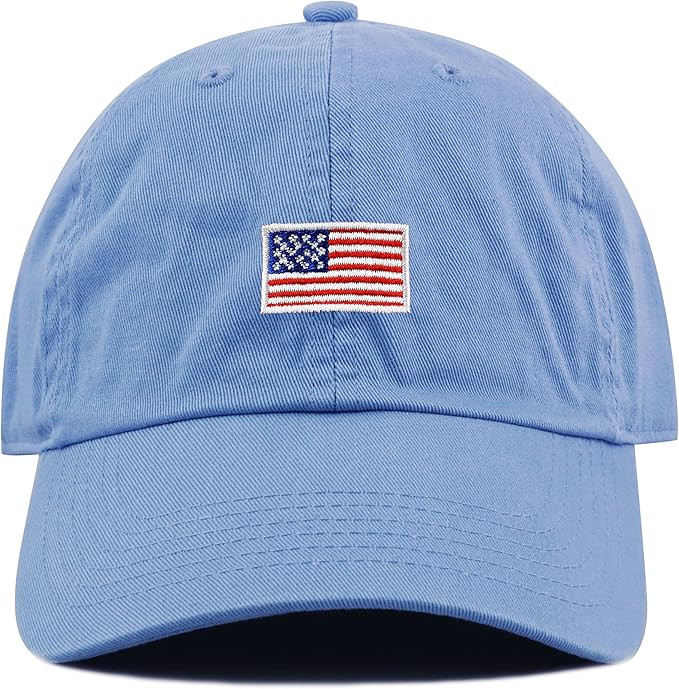 The Hat Depot Kids American Flag & Cute Embroidery Cotton Baseball Cap Hat | Amazon (US)