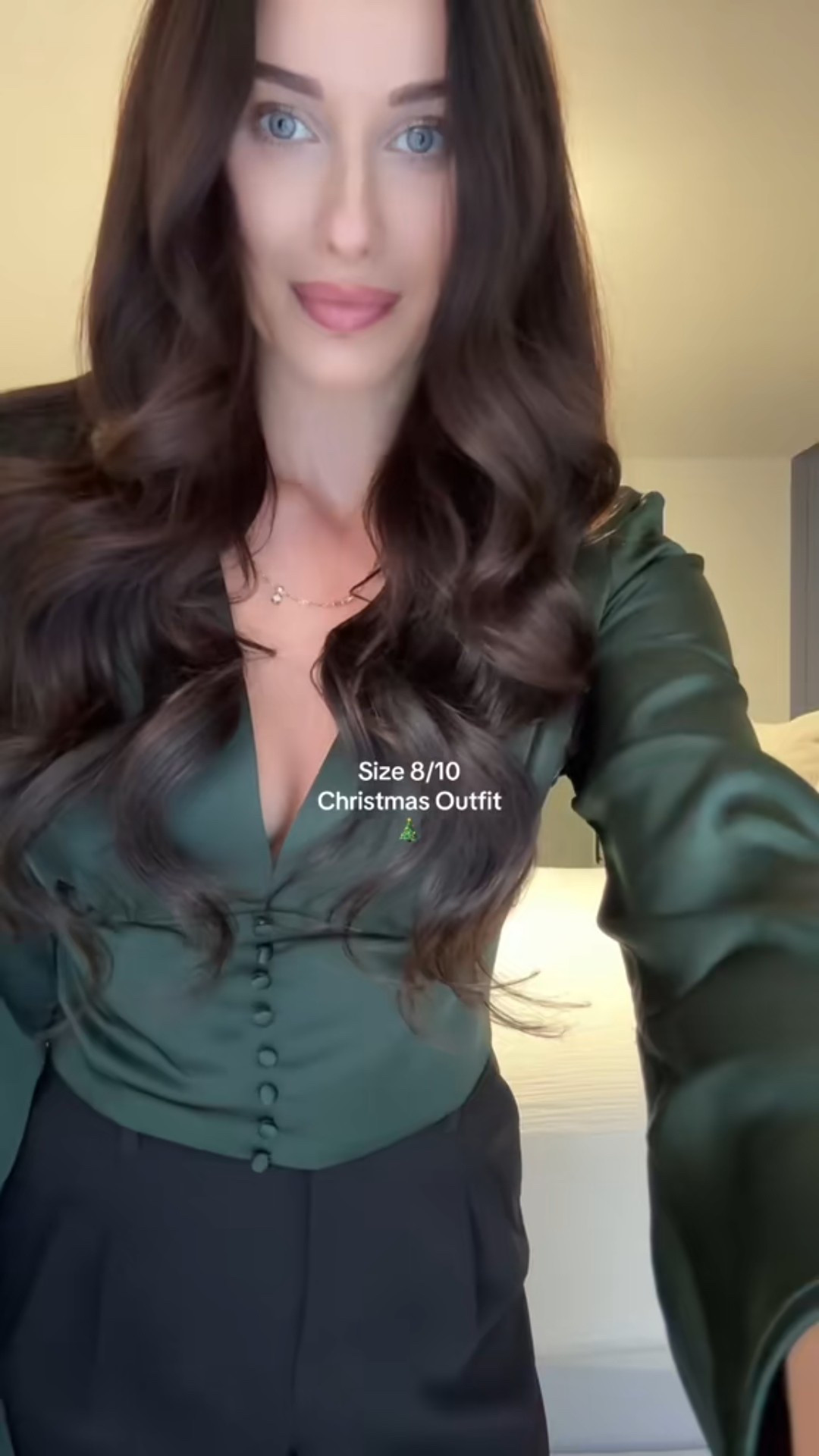 Christmas blouse from Dynamite 🌲 

#LTKmidsize #LTKwinter #LTKcanada