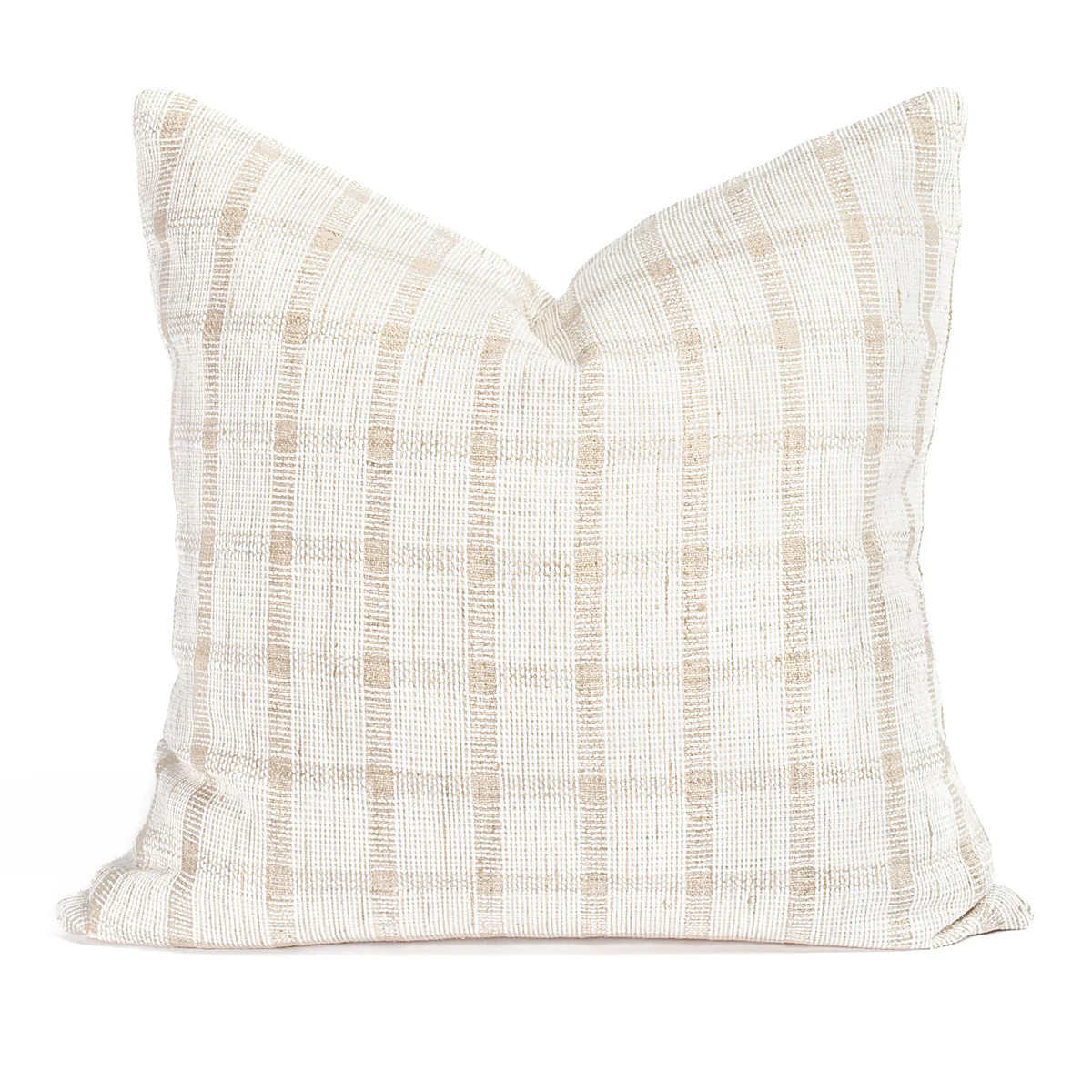Harriet Check 20x20 Pillow, Natural | Tonic Living