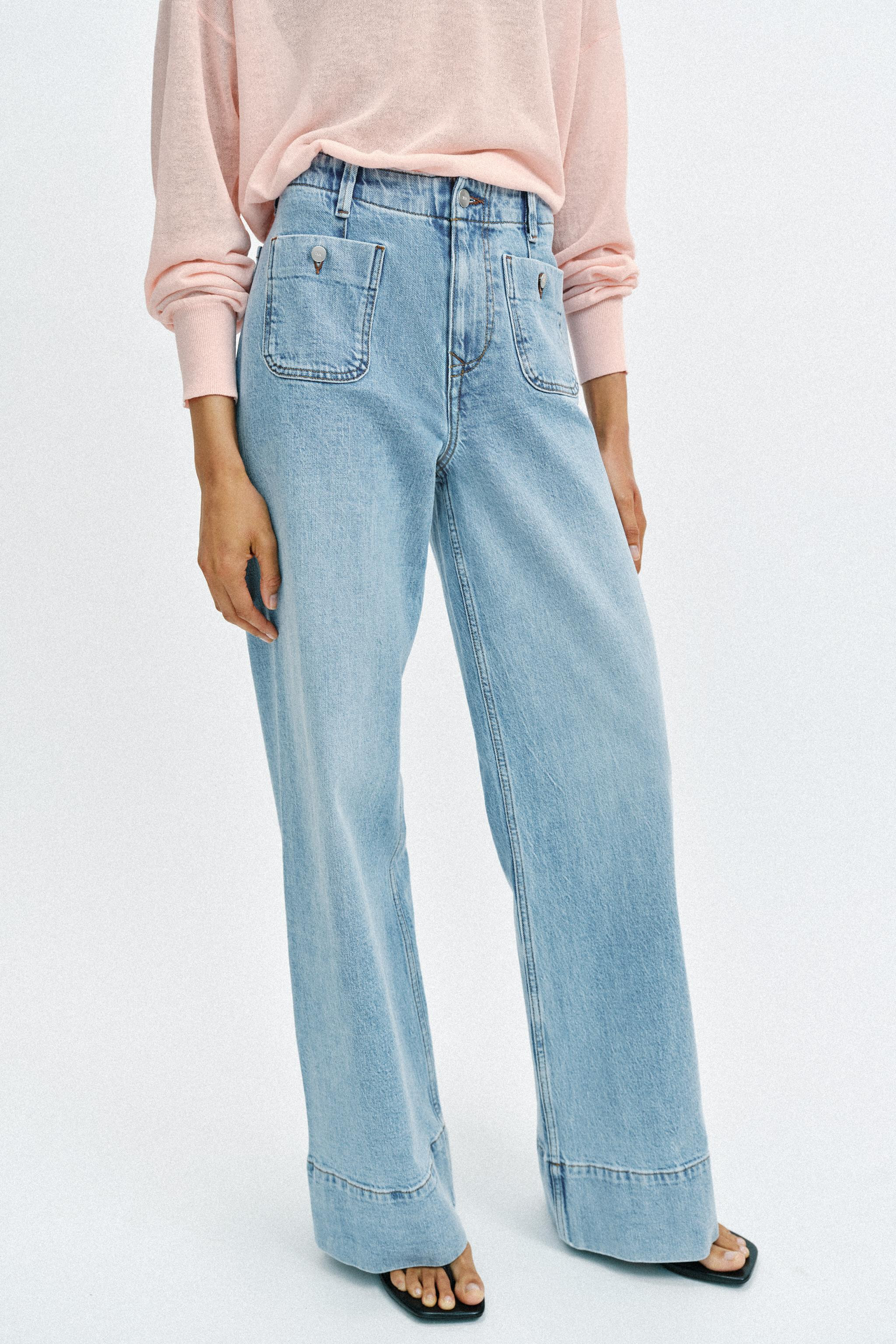 Z1975 HIGH WAIST WIDE LEG POCKET JEANS | Zara US