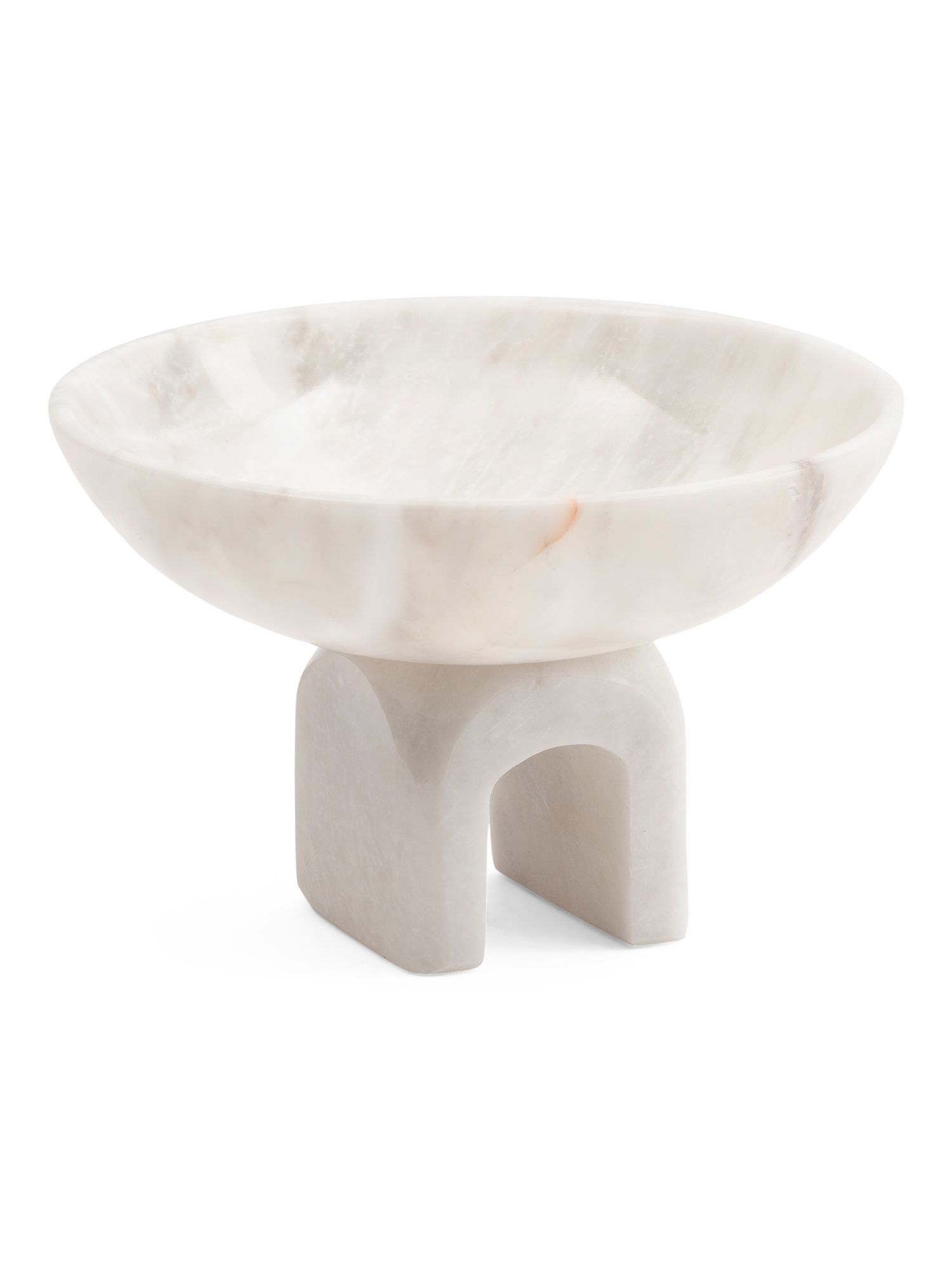 9x5 Solid Marble Footed Bowl | TJ Maxx