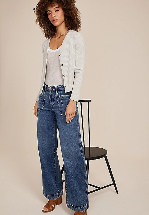 Scoop Neck Ribbed Sweater Tank Top | Maurices