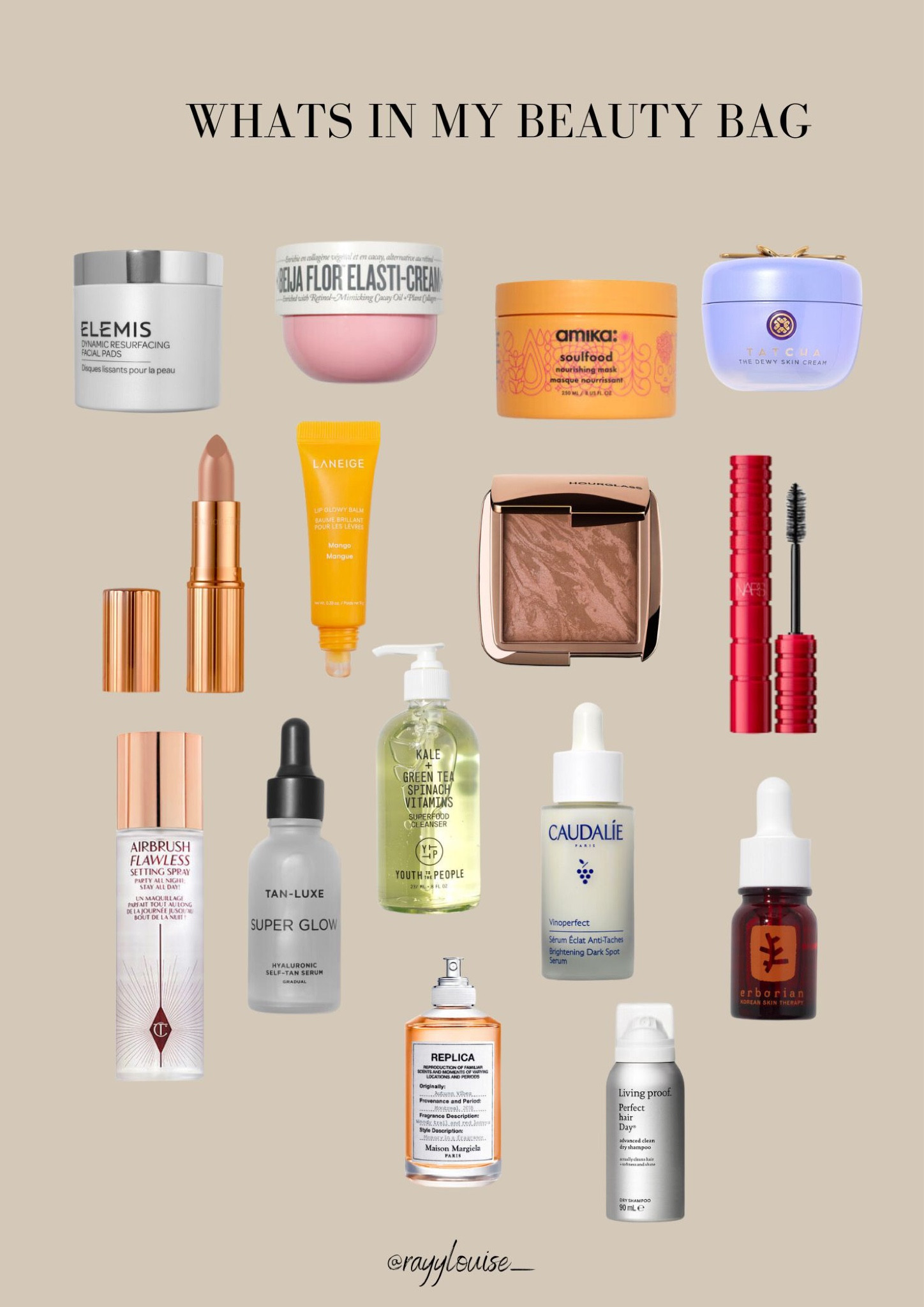 What’s in my Beauty Bag: skincare, makeup, haircare, body care. 

Sol de janeiro, charlotte tilbury, caudalie, elemis, tatcha, amika, laneige, living proof, hourglass, nars  

#LTKbeauty #LTKmakeup #LTKuk