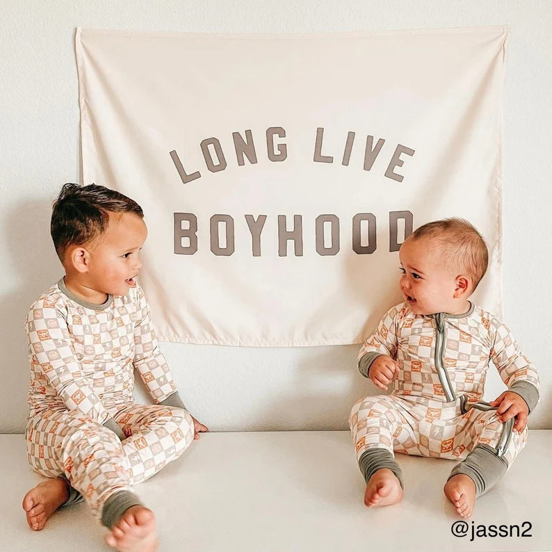 Long Live Boyhood Easy Hang Banner™ for Boys Rooms, Brother's Rooms, the Nursery & Playrooms - ... | Etsy (US)