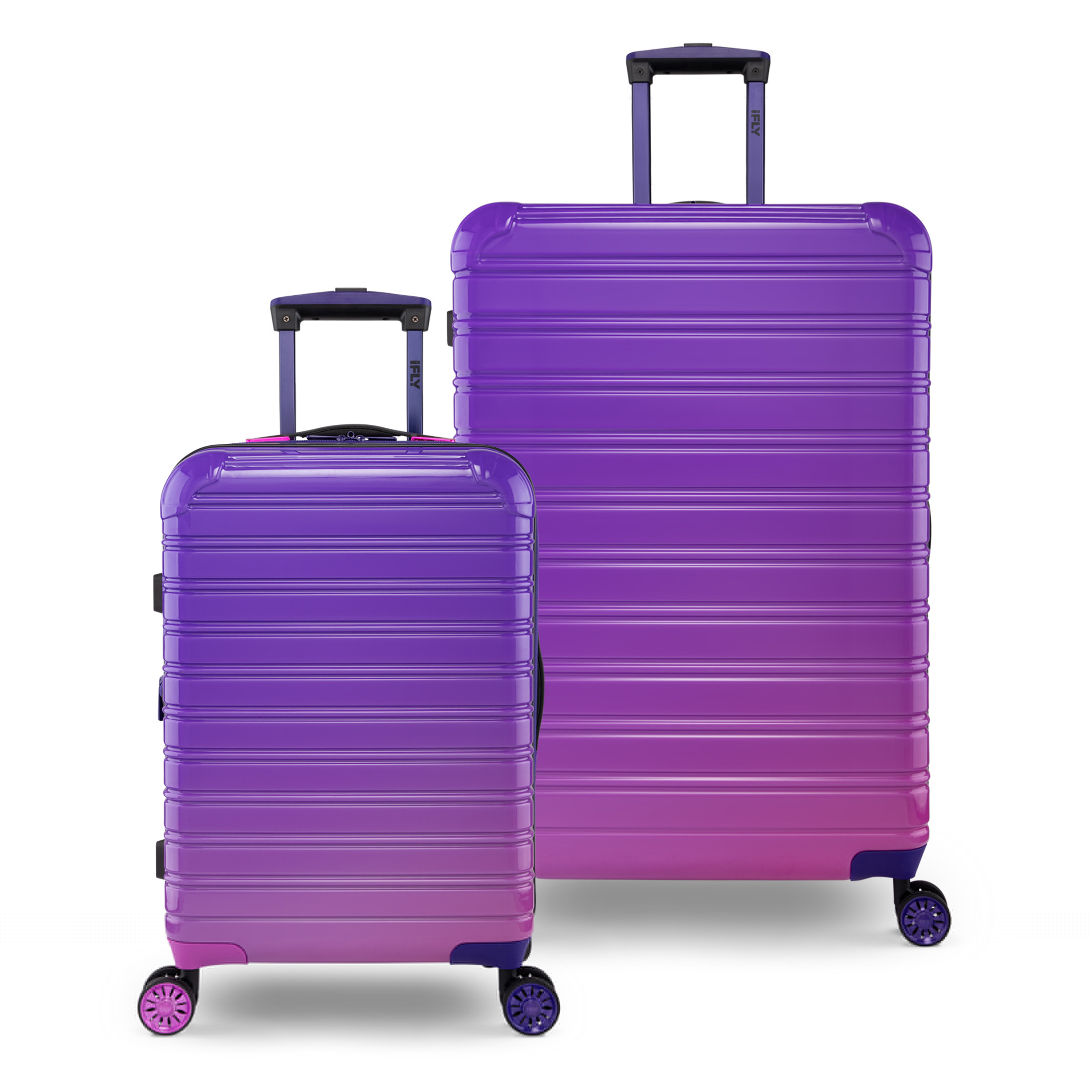 iFLY Fibertech 2-Piece Hardside Luggage Set – 20" Carry-On & 28" Checked Suitcase, Midnight Ber... | Walmart (US)