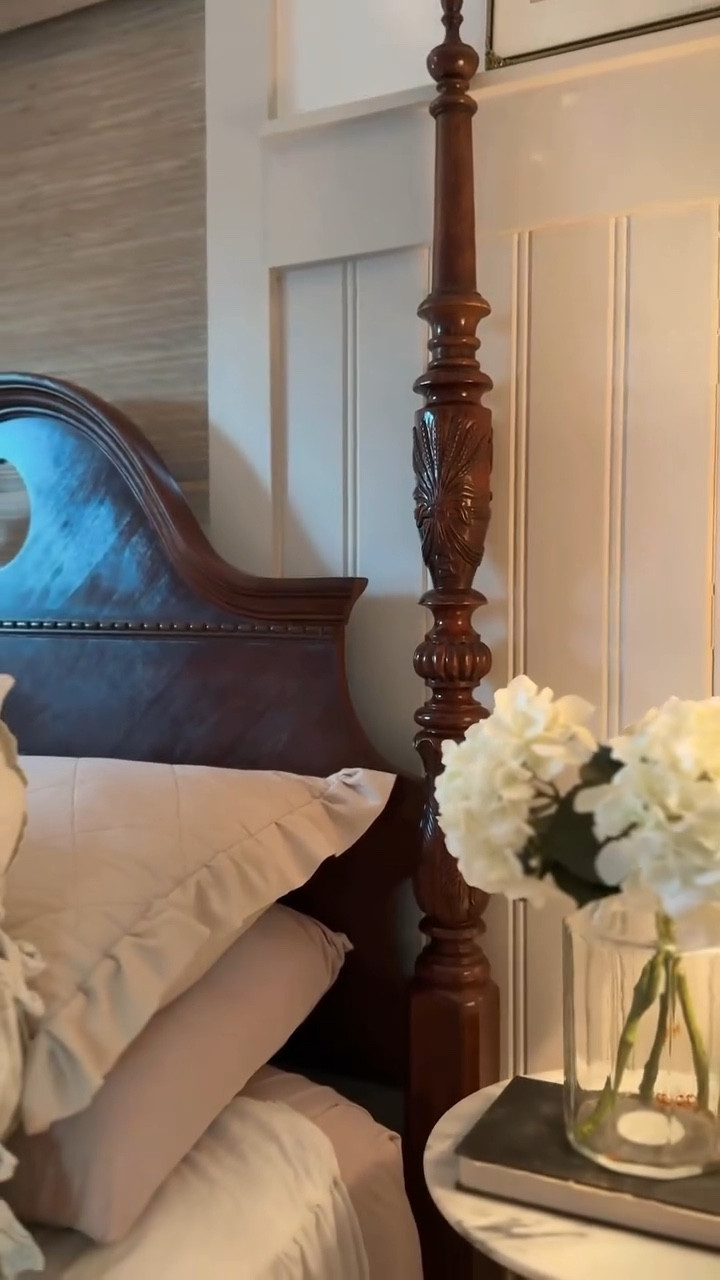 Which headboard style do you prefer , wood tone or crisp white?? 
#CottageCoreAesthetic #CozyBedroom #CozyBedding #bedroominspo #diyprojects 

#LTKHome #LTKdayinmylife #LTKgrwm