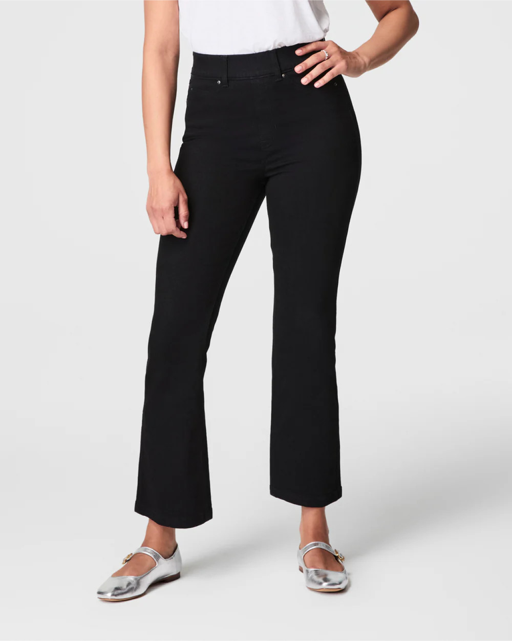 SPANXshape™ EveryWear Kick Flare Jeans, Clean Black | Spanx