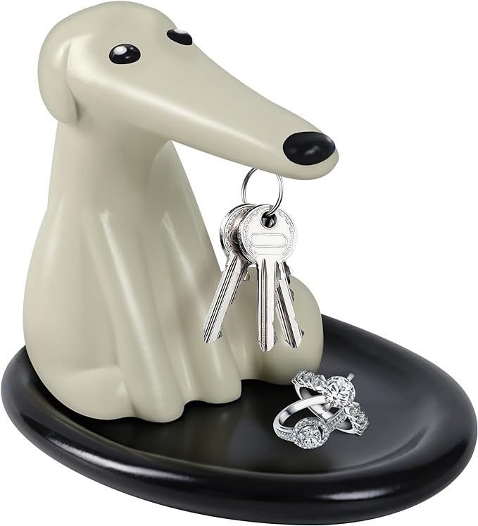 Rideco Modern Decor Resin Dog Sculpture Storage Tray Magnetic Key Holder Candy Bowl Jewelry Earri... | Amazon (US)