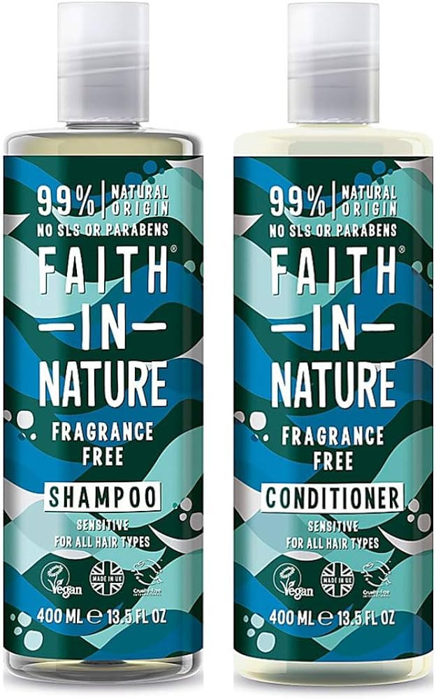 Faith in Nature Natural Fragrance Free Shampoo & Conditioner Set, Sensitive Vegan & Cruelty Free,... | Amazon (UK)