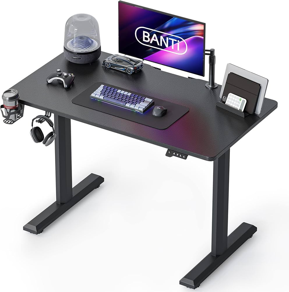 BANTI 44"x24" Standing Desk, Electric Stand up Height Adjustable Home Office Table, Sit Stand Des... | Amazon (US)