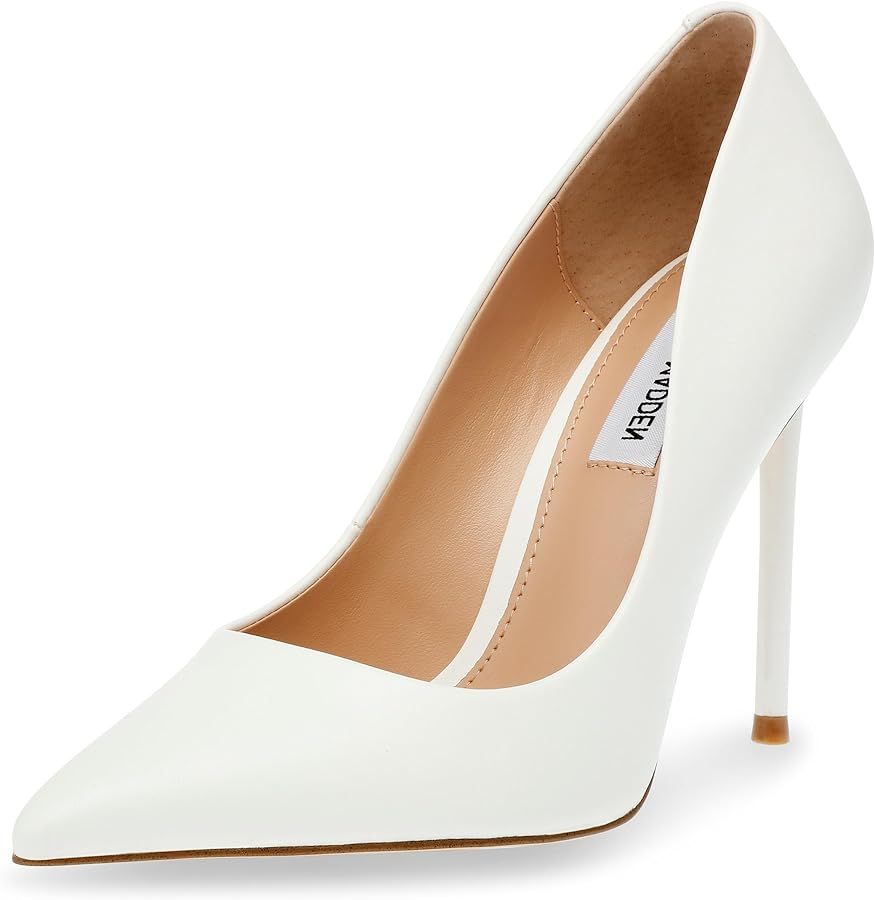Steve Madden Vala Blue Pointed Toe Stiletto Shoes Heels for Womens Dress Pumps | Amazon (US)