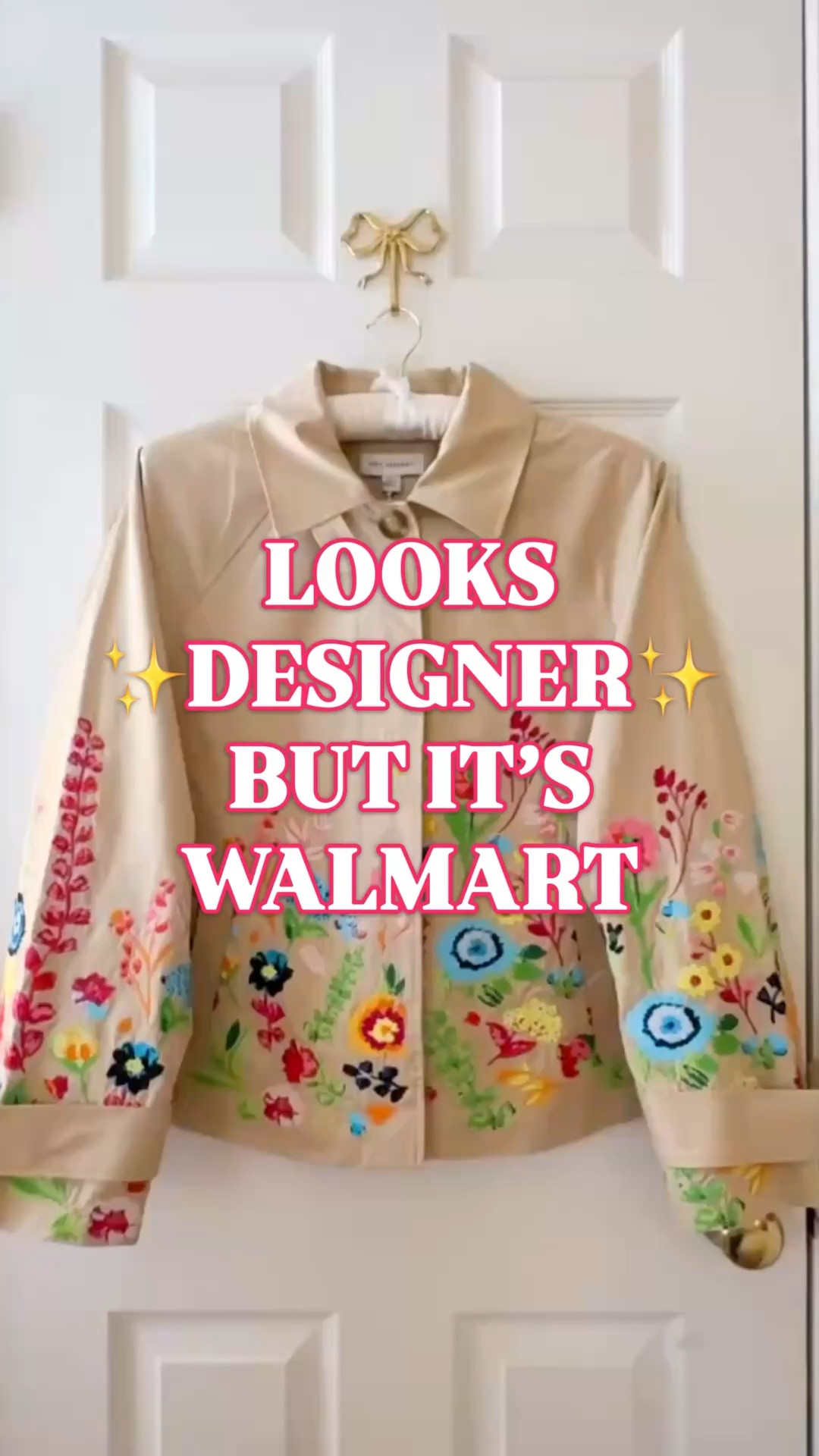 Walmart jacket, embroidered jacket women, short trench coat women, Free Assembly jacket, floral jacket, designer look for less, Anthropologie inspired jacket, Lilly Pulitzer style, spring jacket women

This jacket looks designer. It’s Walmart. And in person, it is even better.

It takes a classic short trench shape and gives it the prettiest feminine upgrade: colorful floral embroidery, polished tailoring, tortoise-style buttons, a point collar, and a neutral base that keeps the whole thing feeling refined.

Throw it over jeans and a tee, white denim, a simple dress, or a tank and sandals, and suddenly the whole look feels intentional, joyful, and way more expensive than its price tag.

I am genuinely shocked at the quality for $42. It is lightweight enough for spring and summer layering, but still feels durable, structured, and polished in person.

Why it works:
✨ floral embroidered short trench
✨ classic tailoring with feminine detail
✨ lightweight but durable
✨ relaxed fit
✨ covered button placket
✨ tortoise-style buttons
✨ front welt pockets
✨ machine washable

The style feels very feminine prep, garden-party polish, Palm Beach daytime, and classic-with-personality dressing. It has that Anthropologie charm, Lilly Pulitzer color, and “where did you get that?” factor without the higher-end price tag.

Wear it for brunch, lunch, church, showers, spring trips, garden parties, vacation days, shopping days, casual dinners, and any daytime plan where you want one statement piece to make the outfit.

Walmart jacket, Walmart fashion finds, Free Assembly jacket, embroidered jacket women, floral jacket women, spring jacket women, statement jacket, designer look for less, Anthropologie inspired jacket, Lilly Pulitzer style, Palm Beach style, colorful spring jacket

#LTKFindsUnder50 #LTKFindsUnder100 #WalmartStyle #WalmartFinds #LookForLess #LillyPulitzer #AnthroStyle #Boden #JCrew

#LTKSeasonal #LTKootd #LTKWorkwear