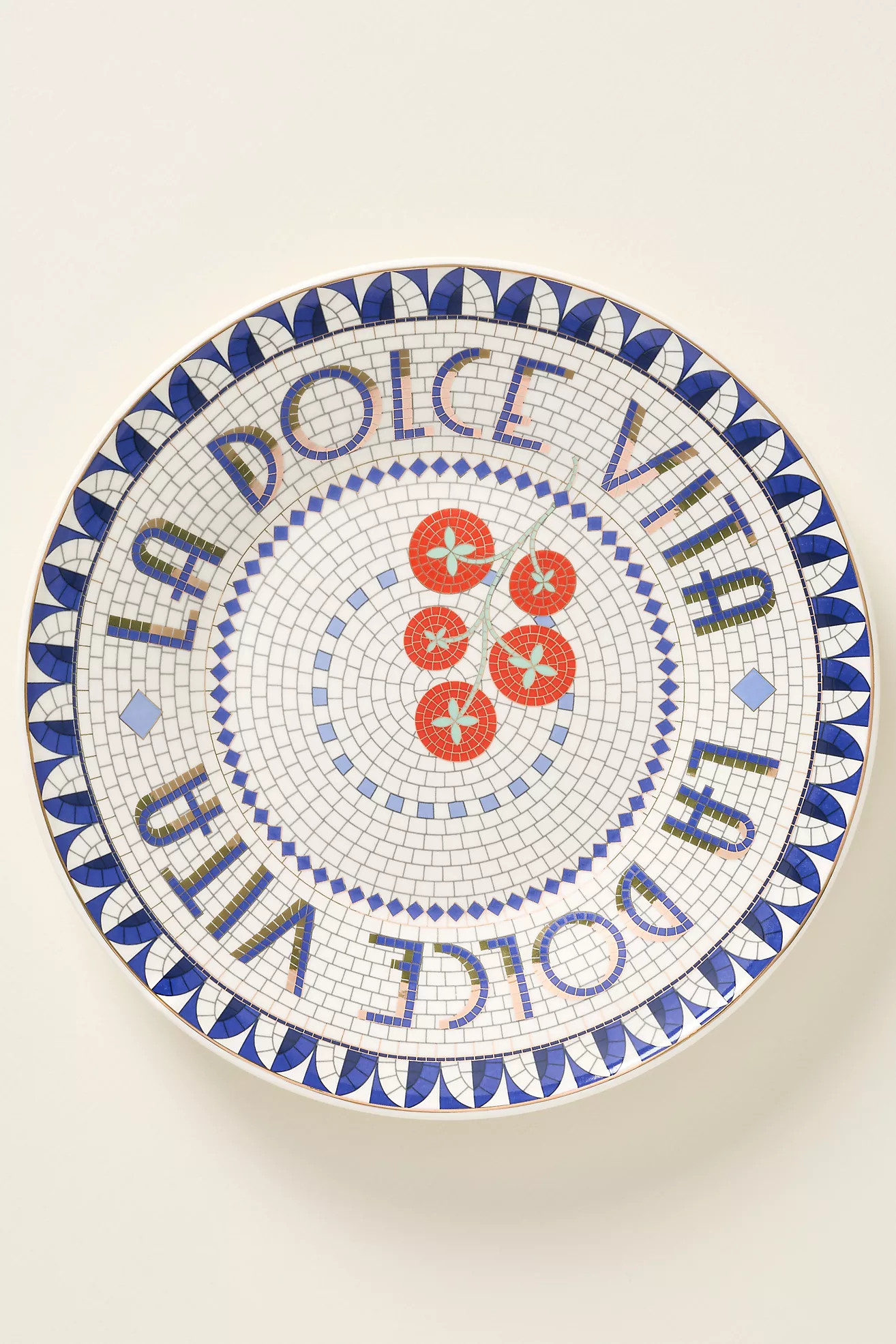 The Bistro Tile Stoneware Dessert Plate: Italia Edition | Anthropologie (UK)