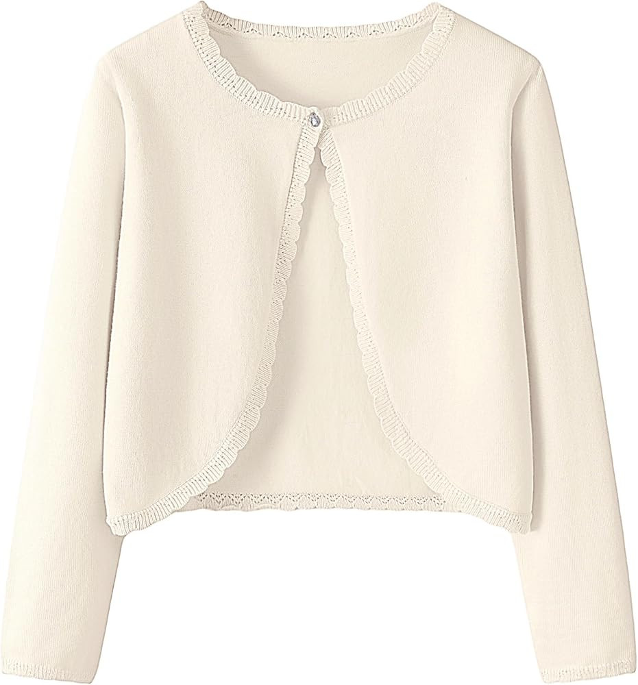 Yekaty Kids Girls Cardigan Long Sleeve Button Toddler Cardigan Knit Sweater | Amazon (US)