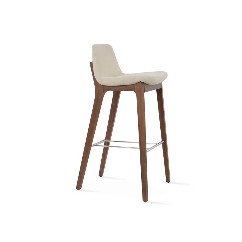 Pera HB Wood Bar & Counter Stool in American Walnut | Wayfair North America