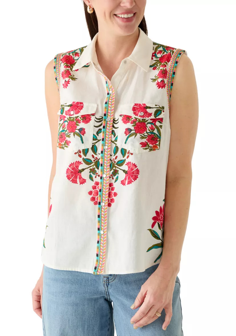 Women's Sleeveless Embroidered Top | Belk