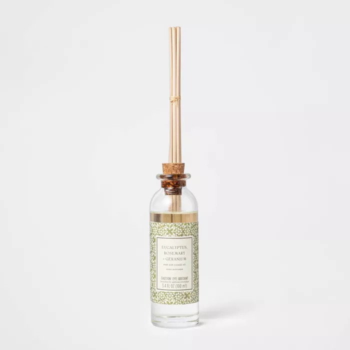 110ml Glass Eucalyptus Rosemary and Geranium Oil Diffuser - Threshold™ | Target