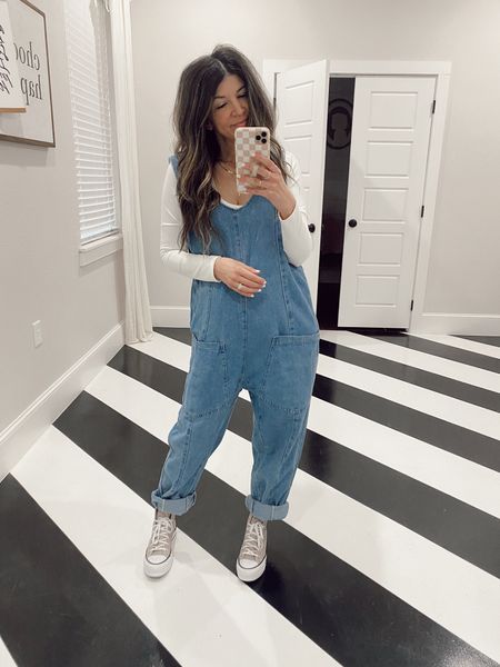 -Wearing small in the Free people overall jumpsuit look alike

Spring outfit

#LTKstyletip #LTKworkwear #LTKfindsunder50