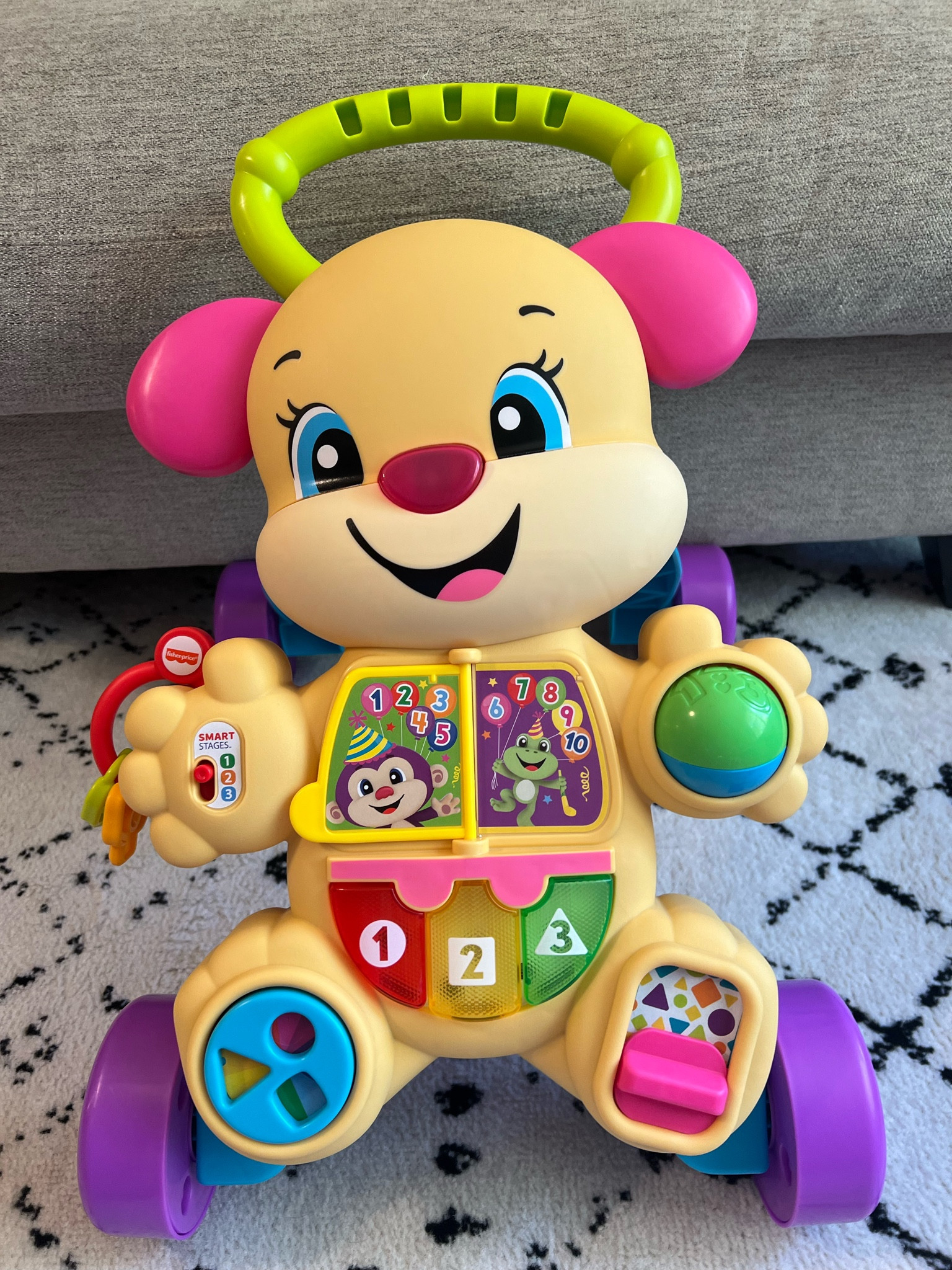 Super helpful for helping baby learn to kneel and walk! #babymusthaves #toysforbabies #9montholdactivities #fisherprice