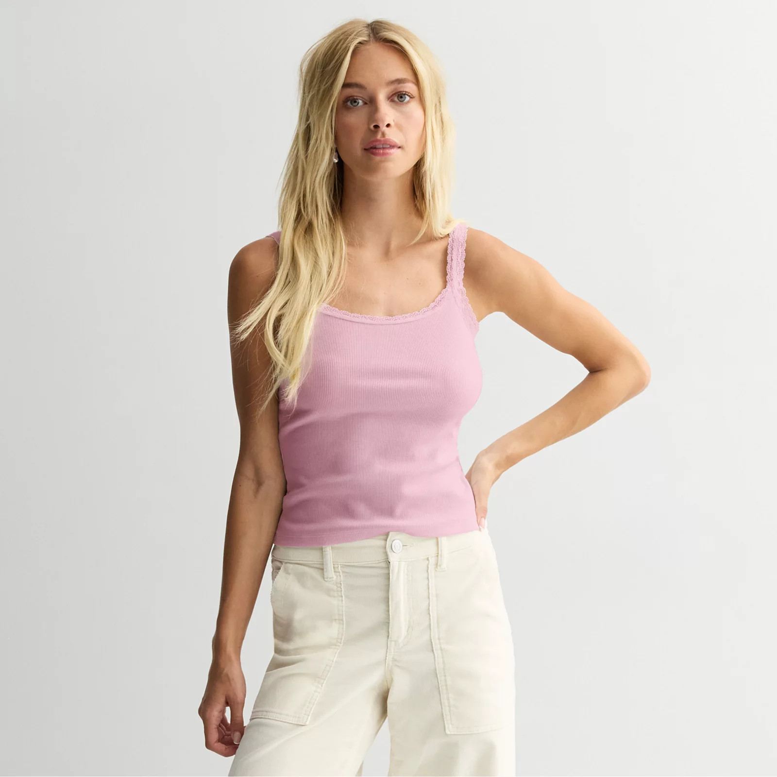 Juniors' SO® Lace Trim Cami | Kohl's