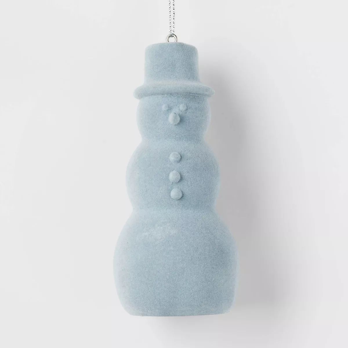 Flocked Snowman Christmas Tree Ornament Blue - Wondershop™ | Target