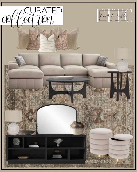Curated Collection. Follow @farmtotablecreations on Instagram for more inspiration. 

Wayfair Home Sale. Moody Living Room. Cozy Sectional. Storage Ottoman. Coffee Table Set. Loloi Rug. Media Cabinet. Table Lamp. Hackner Home Pillows. Soft Rose  

#LTKfindsunder50 #LTKhome #LTKsalealert