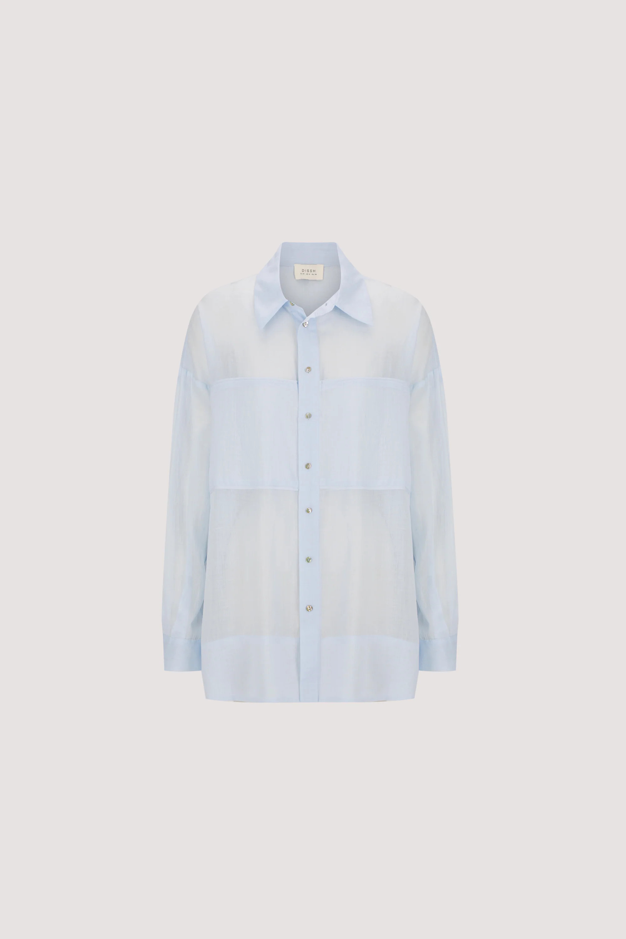 KAI CORNFLOWER RAMIE SLEEVED SHIRT | DISSH