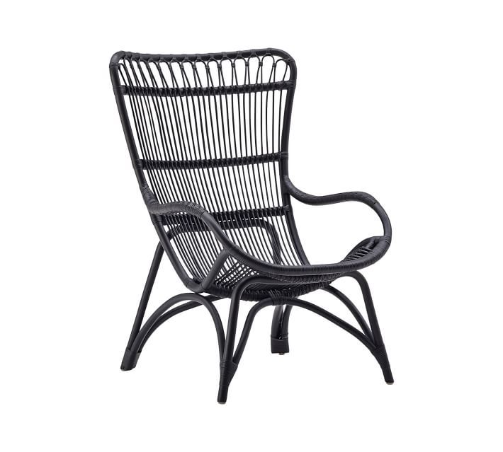 Monet Rattan Chair, Black | Pottery Barn (US)