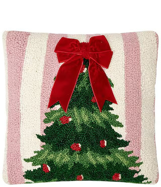 Pink Stripe Tree Hook Pillow | Dillard's