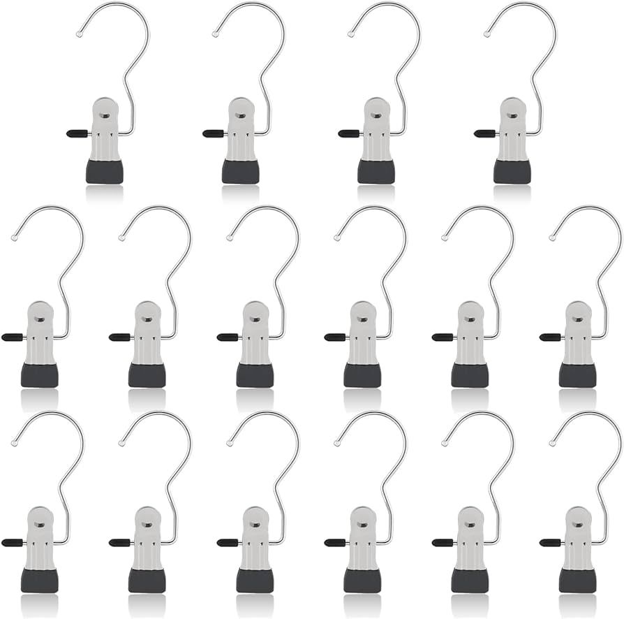 Boot Hangers, 16 PCS Hanging Clips, Premium Clothes Pins, Boot Hanger, Clip Hangers, Boot Hangers... | Amazon (US)